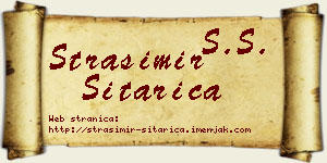 Strašimir Sitarica vizit kartica